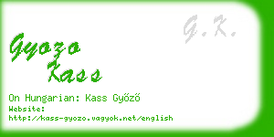gyozo kass business card